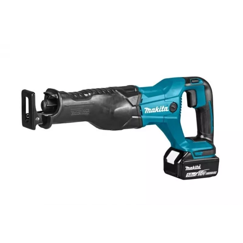 MAKITA DJR186RTE 18V LXT bešepetėlis pjūklas su 2x 5.0Ah akumuliatoriais, greituoju įkrovikliu ir Makpac dėklu
