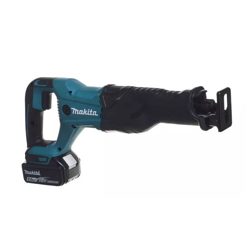 MAKITA DJR186RTE 18V LXT bešepetėlis pjūklas su 2x 5.0Ah akumuliatoriais, greituoju įkrovikliu ir Makpac dėklu