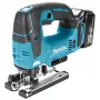 Makita DJV182RTJ 18V LXT šepečių be pjūklo rinkinys su 2x5.0Ah akumuliatoriais, įkrovikliu ir dėklu