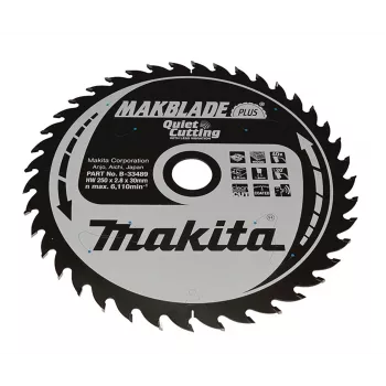 MAKITA MAKBLADE PLUS Diskinis pjūklo diskas 250x30x40T medienai