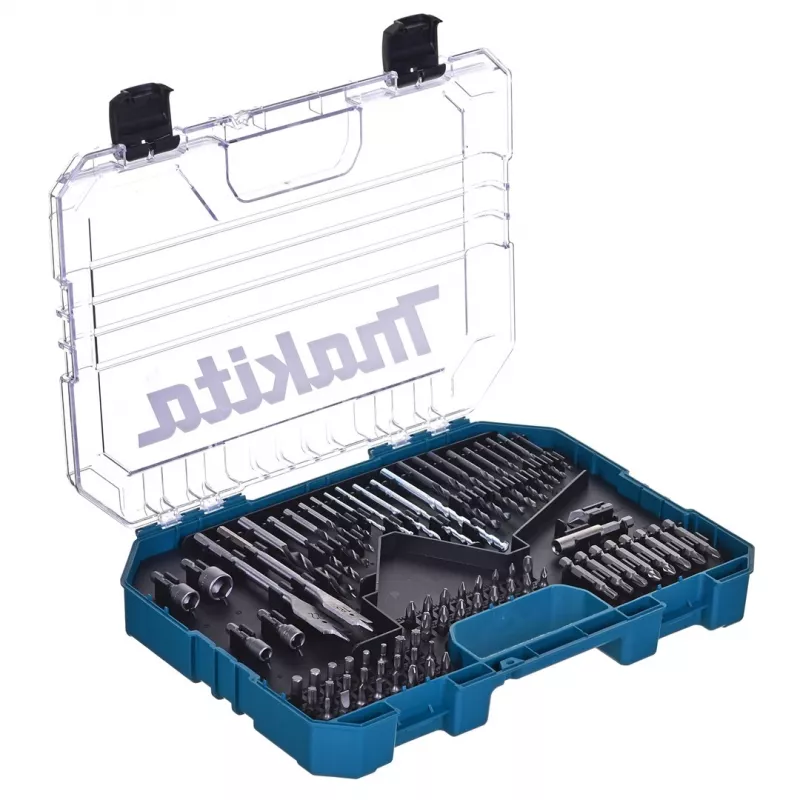 Makita ME-15126 18V LXT belaidis kombinuotas gręžtuvas-suktuvas su 70 dalių antgalių rinkiniu, 2 akumuliatoriais, įkrovikliu ir kietu dėklu