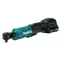 Makita WR100DSA 12V CXT belaidis reketinis veržliaraktis su komplektu, 1/4 colio ir 3/8 colio pavara, 47,5 Nm, 2,0 Ah baterija, įkroviklis, LED apšvietimas