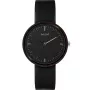 MAM MAM642 Unisex 39mm Teak Wood Watch with Black Leather Strap