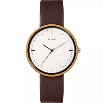 MAM MAM650 Unisex Watch 39mm Ebony Wood & Stainless Steel