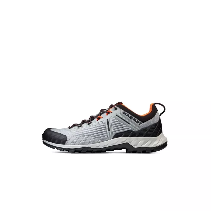 Mammut Alnasca Knit III Low vyriški žygiavimo batai Ice Gray-Black