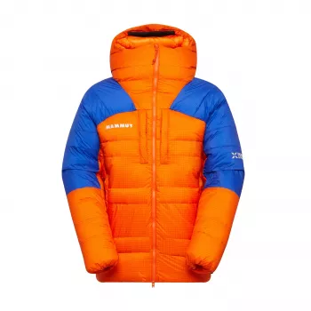 Mammut Eiger Nordwand Pro Down Parka Vyriškas – Eiger Orange / Eiger Blue, 800-Fill Goose Down, Pertex Quantum