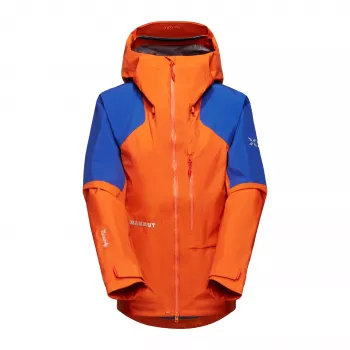 Mammut Nordwand Advanced HS moteriška striukė su gobtuvu Eiger oranžinė-Eiger mėlyna