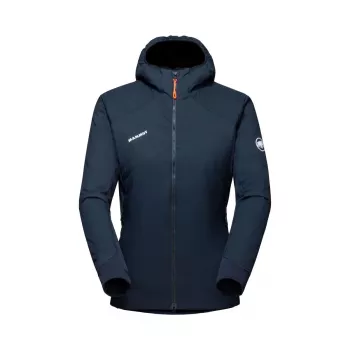 Mammut Rime Light IN Flex Hybrid apšiltinta striukė su gobtuvu moterims, spalva Marine