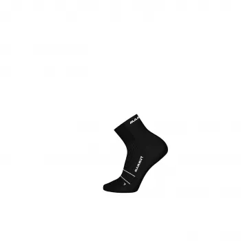 Mammut Trail Running Targeted Cushion Quarter Socks Black-White