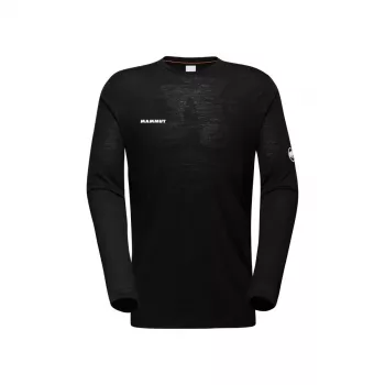 Mammut Tree Wool FL LS vyriški ilgomis rankovėmis marškiniai juodi