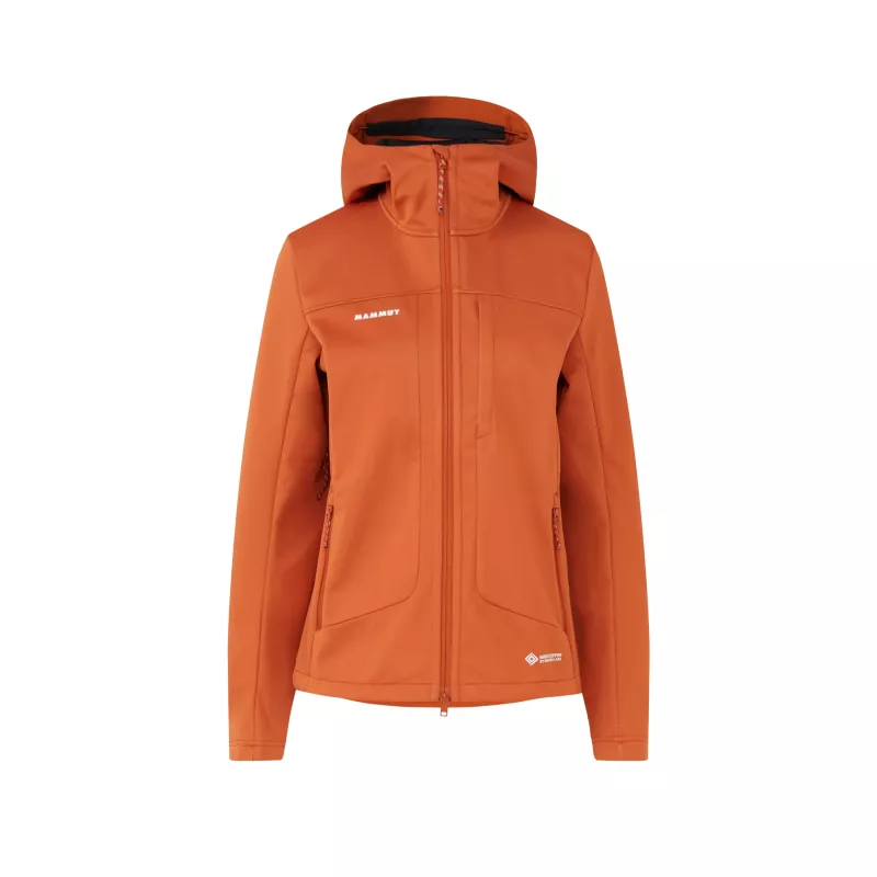 Mammut Ultimate VIII SO su gobtuvu moteriška softshell striukė Autumn Larice