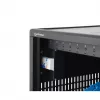 Manhattan 12-Bay USB-C nešiojamųjų kompiuterių įkrovimo spinta ant ratukų, 65W vienam prievadui, 780W bendra galia, plienas, juoda, JK ir ES laidai, 395x32,5x290 mm skyriai