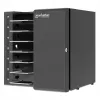 Manhattan 16-Bay USB-C nešiojamųjų kompiuterių įkrovimo spinta, 65W vienam prievadui, užrakinamas plieninis vežimėlis, JK ir ES kištukai