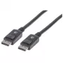 Manhattan DisplayPort 1.2 laidas, 4K@60Hz, 2m, Kištukas į kištuką, su fiksatoriais, pilnai ekranuotas, juodas, garantija visam laikui, polietileninis maišelis