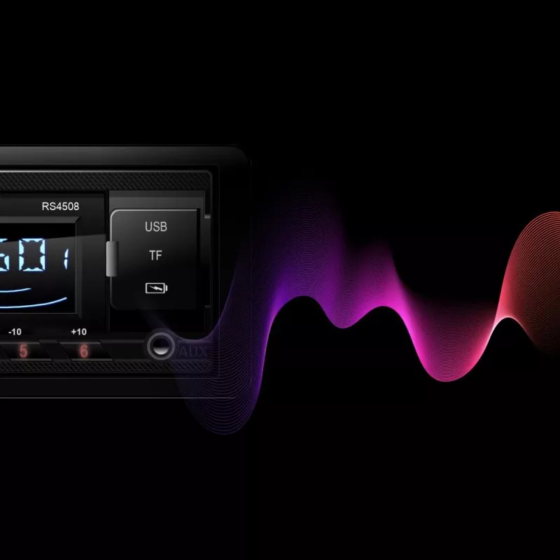 Manta RS4508 Ottawa 1-DIN automobilinis radijas su FM imtuvu, USB, SD kortele, AUX, 4x40W, baltu LCD ekranu, mėlynu apšvietimu