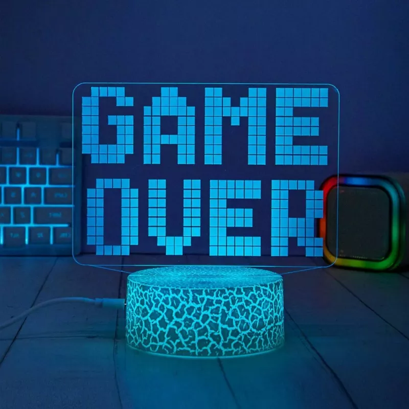 Manta SNL123RGB LED lempa, apšvietimo dekoracija, žaidimų 3 RGB 3D