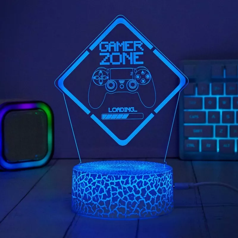 Manta SNL123RGB LED lempa, apšvietimo dekoracija, žaidimų 3 RGB 3D