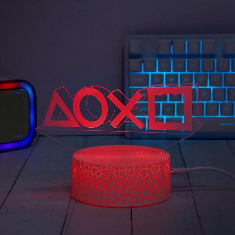 Manta SNL123RGB LED lempa, apšvietimo dekoracija, žaidimų 3 RGB 3D