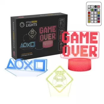 Manta SNL123RGB LED lempa, apšvietimo dekoracija, žaidimų 3 RGB 3D