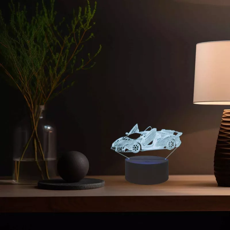 Manta SNL64RGB LED lempa, dekoratyvinis apšvietimas automobiliui, 3D RGB