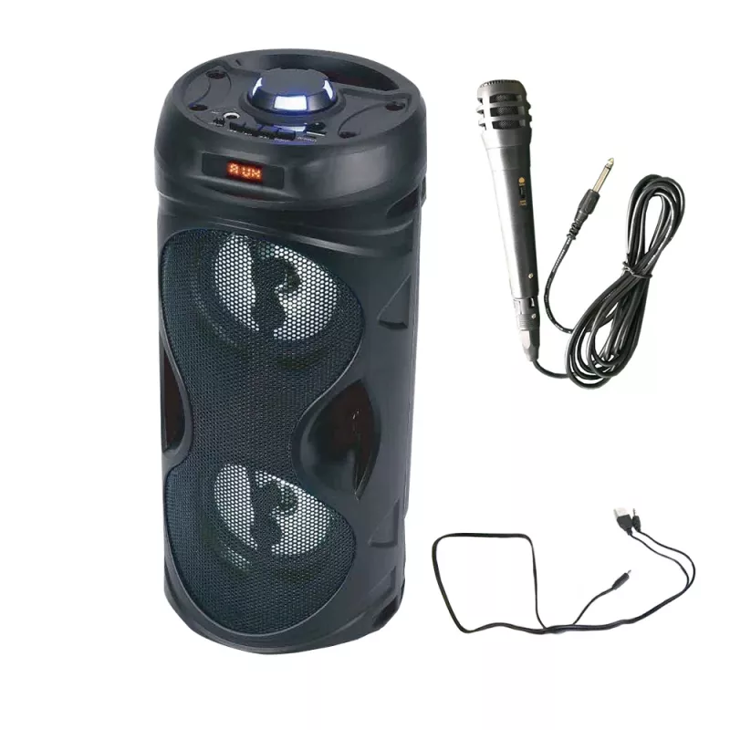 Manta SPK815 nešiojamas Bluetooth vakarėlių garsiakalbis su karaokė, 30W RMS, Disco LED, FM radiju, USB/SD/AUX