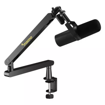 Maono BA92 Boom Arm (Juoda) - Reguliuojama mikrofono žirklinė rankena su stalo spaustuku ir grommet laikikliu