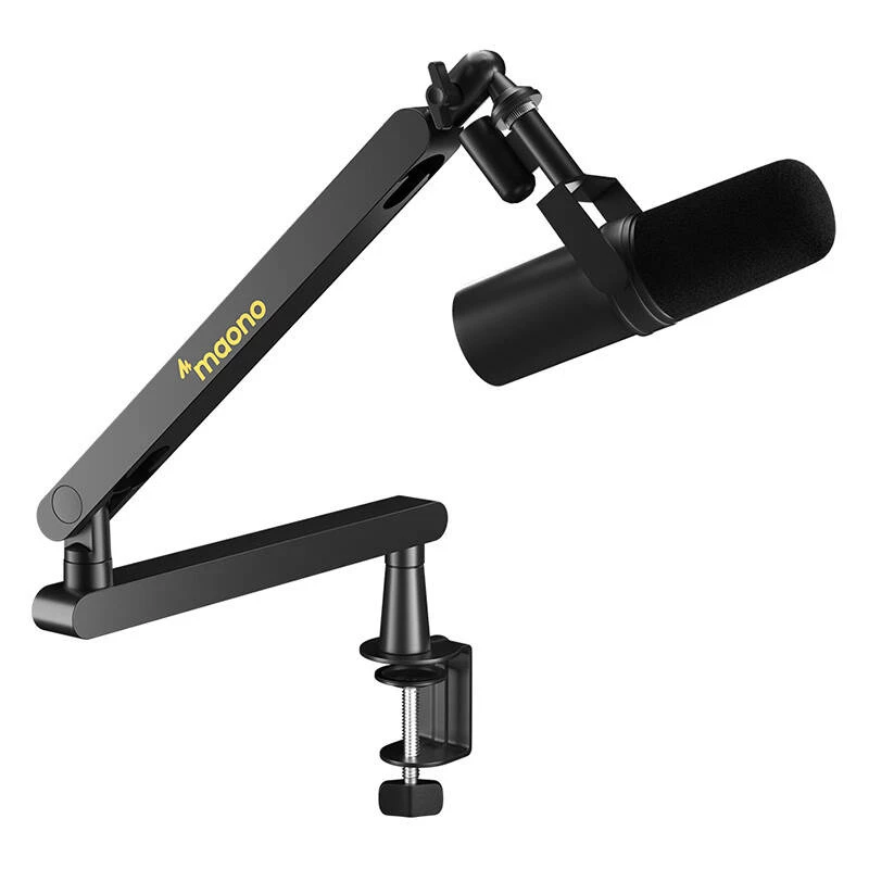 Maono BA92 Boom Arm (Juoda) - Reguliuojama mikrofono žirklinė rankena su stalo spaustuku ir grommet laikikliu