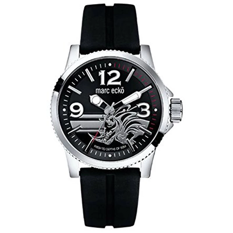 MARC ECKO E08503G1 Vyriškas nerūdijančio plieno kvarcinis laikrodis 43mm juodas ciferblatas