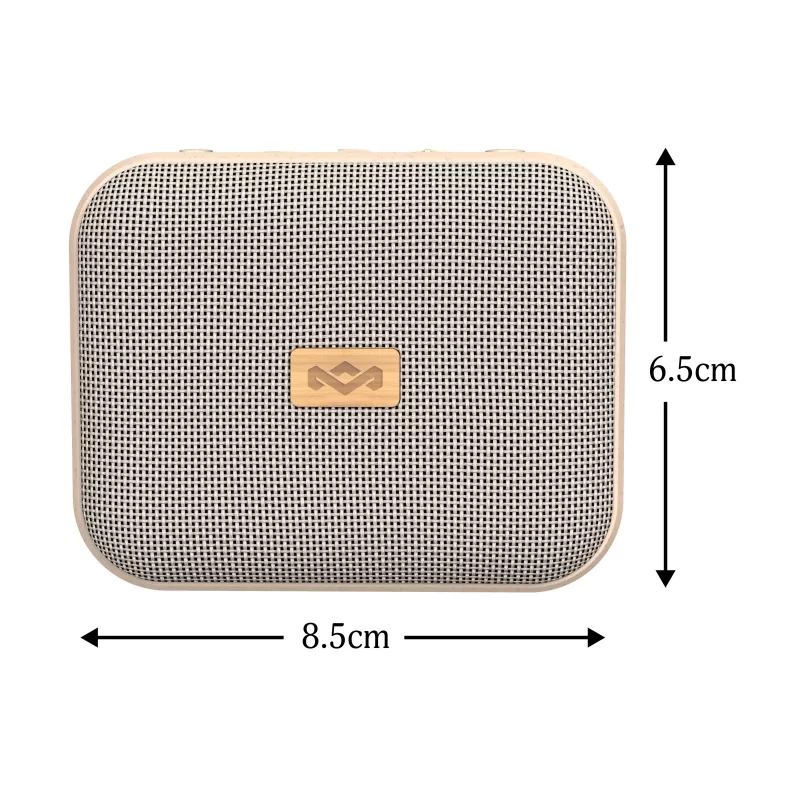 Marley Jammin nešiojamas Bluetooth garsiakalbis (kreminės spalvos) – IP67 atsparus vandeniui, 12H baterija, belaidis stereo poravimas