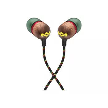 Marley Smile Jamaica In-Ear Wired Earbuds su mikrofonu ir USB-C, 9mm tvarkyklės – Rasta (EM-JE042-RA)