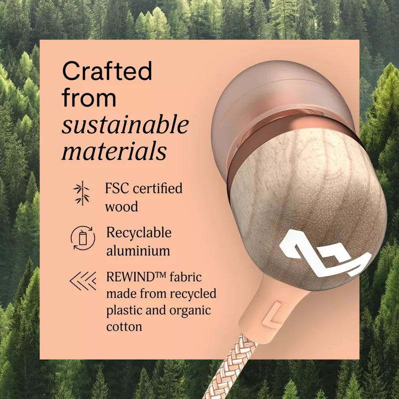 Marley Smile Jamaica laidinės ausinės su mikrofonu USB-C Copper