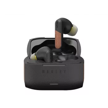 Marley Wireless Earbuds Trenchtown Signature Black su ANC, Bluetooth 5.2, įmontuotu mikrofonu, 30h baterija, IPX5