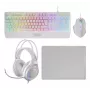 Mars Gaming MCP124PROWFR 4-in-1 Gaming rinkinys (klaviatūra, pelė, ausinės, pelės kilimėlis) baltas