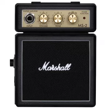 Marshall MS-2 Classic mikro gitaros stiprintuvas - 1W, 2 kanalai, maitinamas baterijomis, juodas