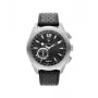 Maserati Men's Potenza Quartz Analog Watch R8851112001 45mm Stainless Steel Black Dial Leather Strap