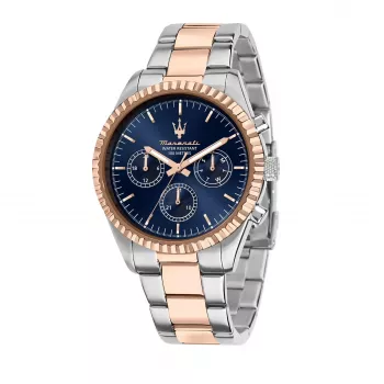 Maserati vyriškas Potenza kvarcinis analoginis laikrodis R8853100040 43mm juodas ciferblatas juoda oda