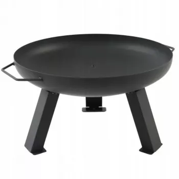 MASTER GRILL Sodo laužavietė 80 cm apvali plieninė juoda