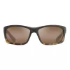 MAUI JIM H766-10MF Unisex stačiakampiai akiniai nuo saulės, matiniai juodi, neutraliai pilki, 58 mm