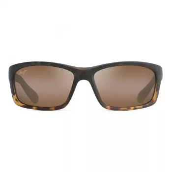 MAUI JIM H766-10MF Unisex stačiakampiai akiniai nuo saulės, matiniai juodi, neutraliai pilki, 58 mm