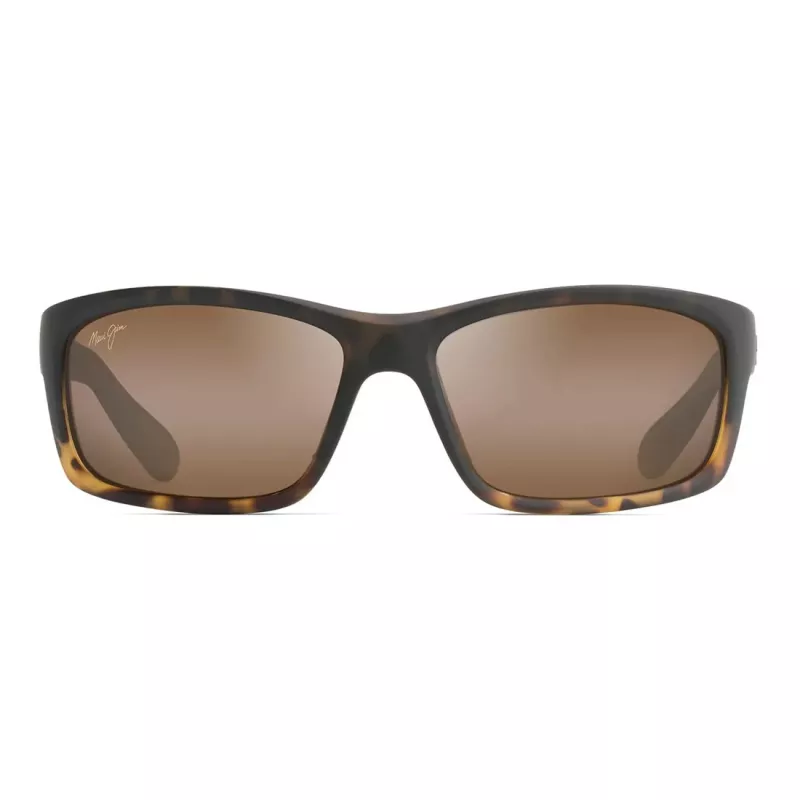 MAUI JIM H766-10MF Unisex stačiakampiai akiniai nuo saulės, matiniai juodi, neutraliai pilki, 58 mm