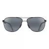 MAUI JIM vyriški poliarizuoti akiniai nuo saulės 728-2M - matinio juodo rėmelio, neutraliai pilki lęšiai