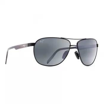 MAUI JIM vyriški poliarizuoti akiniai nuo saulės 728-2M - matinio juodo rėmelio, neutraliai pilki lęšiai