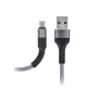 MAXLIFE Type-C laidas greitam įkrovimui 2A pilka 1m USB-A į USB-C duomenų sinchronizavimui