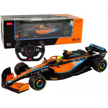 McLaren F1 nuotoliniu valdymu valdomas lenktyninis automobilis Rastar oranžinis 1:12