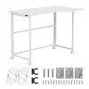 MCN Maclean sulankstomas stalas L formos baltas 100x65 cm mobilus su fiksuojamais ratukais MC-1250 L/W
