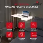 MCN Maclean sulankstomas stalas L formos baltas 100x65 cm mobilus su fiksuojamais ratukais MC-1250 L/W