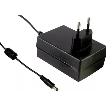MEAN WELL GSM36E18-P1J 36W medicininės klasės AC/DC maitinimo šaltinis, 18V 2A, IEC320-C8 įvadas, DC cilindrinis kištukas 2,1x5,5mm