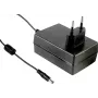 MEAN WELL GST25E28-P1J 25W 28V DC 0,89A AC-DC maitinimo šaltinis su Europlug ir 2,1x5,5mm DC kištuku, juodas