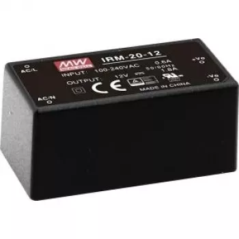 MEAN WELL IRM-20-5 20W 5V 4A hermetizuotas AC-DC maitinimo šaltinio modulis, juodas