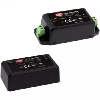 MEAN WELL IRM-30-24 - 31,2W 24V 1,3A hermetizuotas PCB montuojamas AC/DC maitinimo šaltinio modulis, 85-264VAC įėjimas, 88,5% efektyvumas